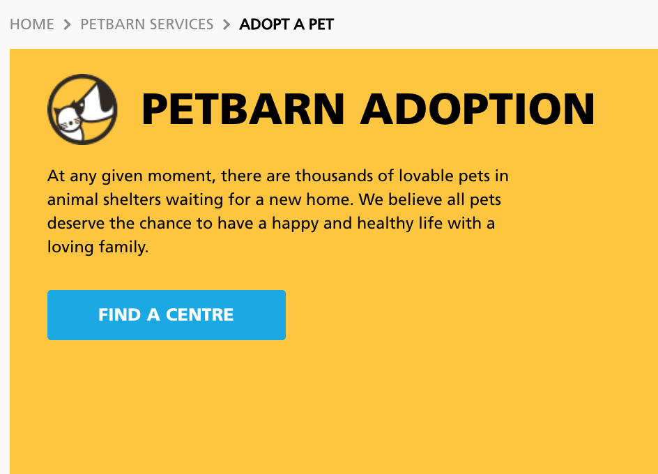 Petbarn give rescues over a million bucks for adopting through their